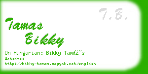 tamas bikky business card